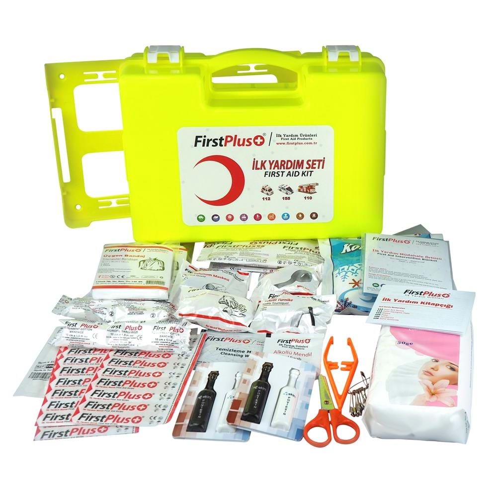 İlk Yardım Seti Mobil Çanta Firstplus FP 04102 İş Yeri Sarı