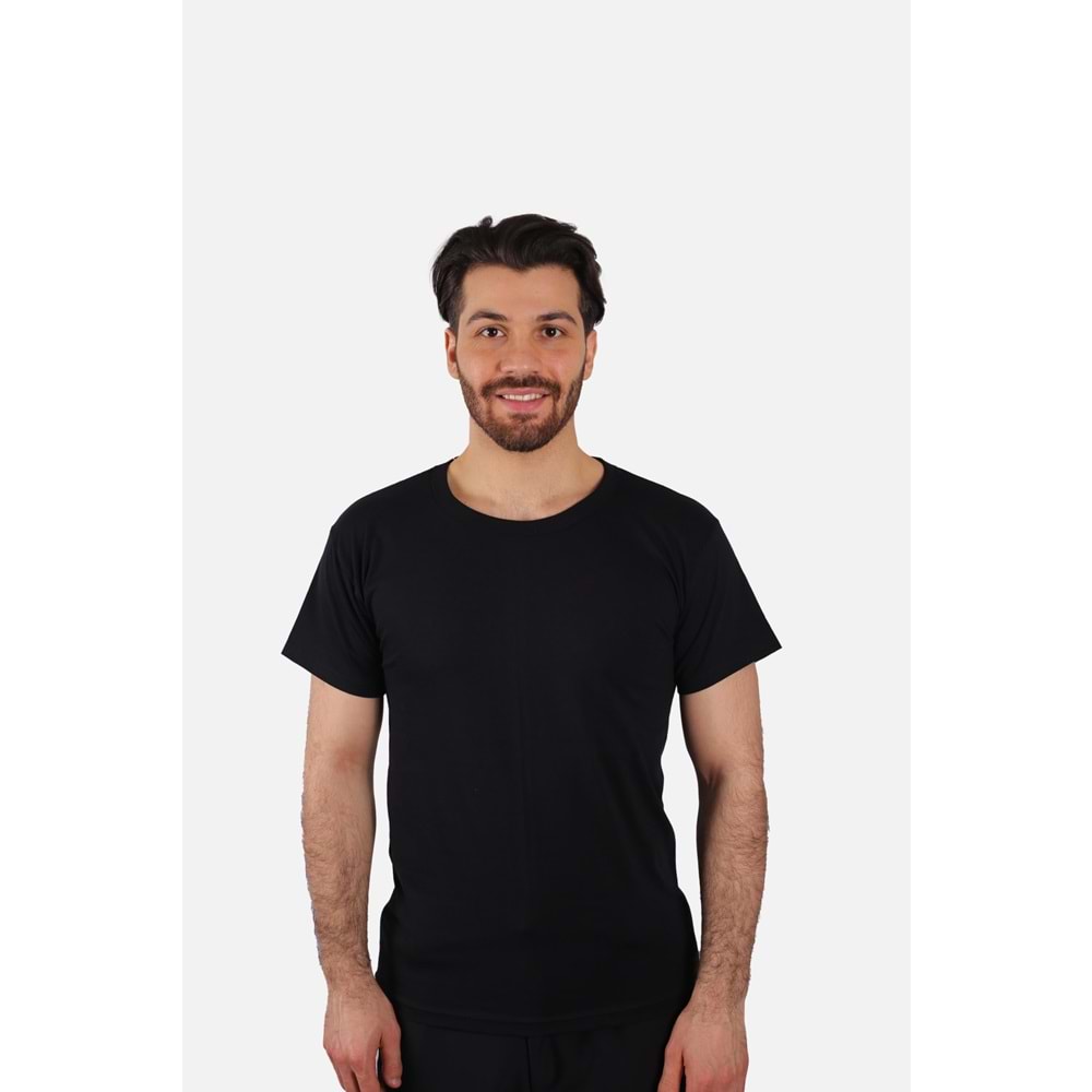 T-Shirt Penye Sıfır Yaka Kısa Kol - SG