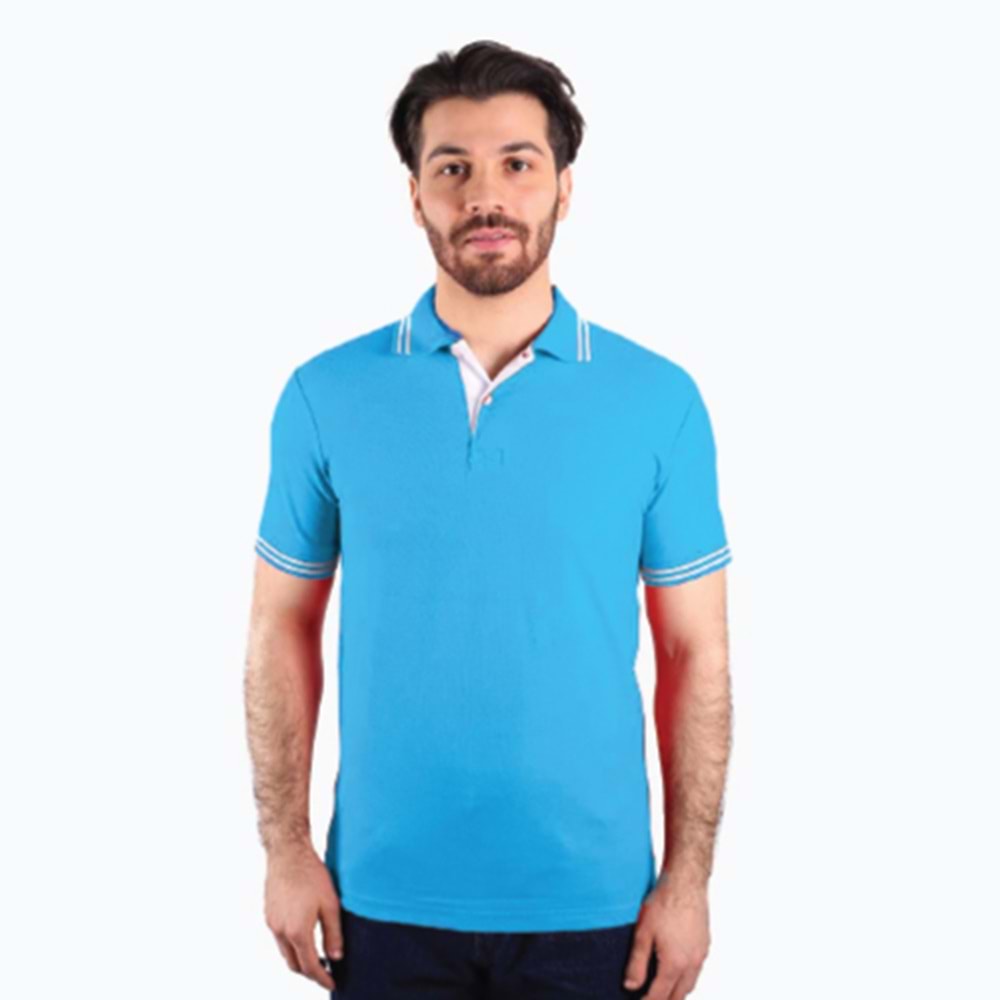 Lakos T-Shirt Penyeye Penye Çizgili Polo Yaka