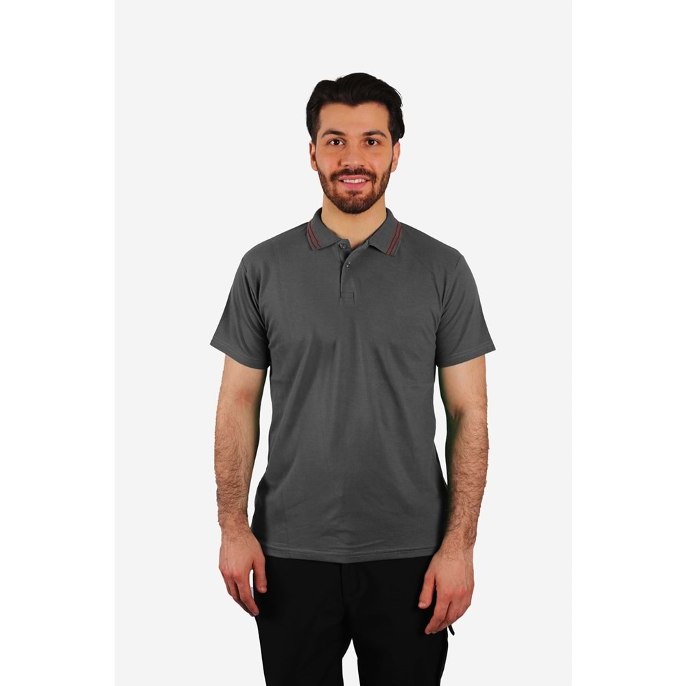 Lakos T-Shirt Penyeye Penye Çizgili Polo Yaka