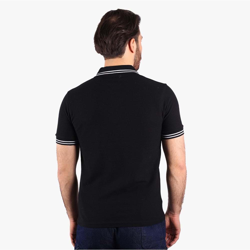 Lakos T-Shirt Penyeye Penye Çizgili Polo Yaka