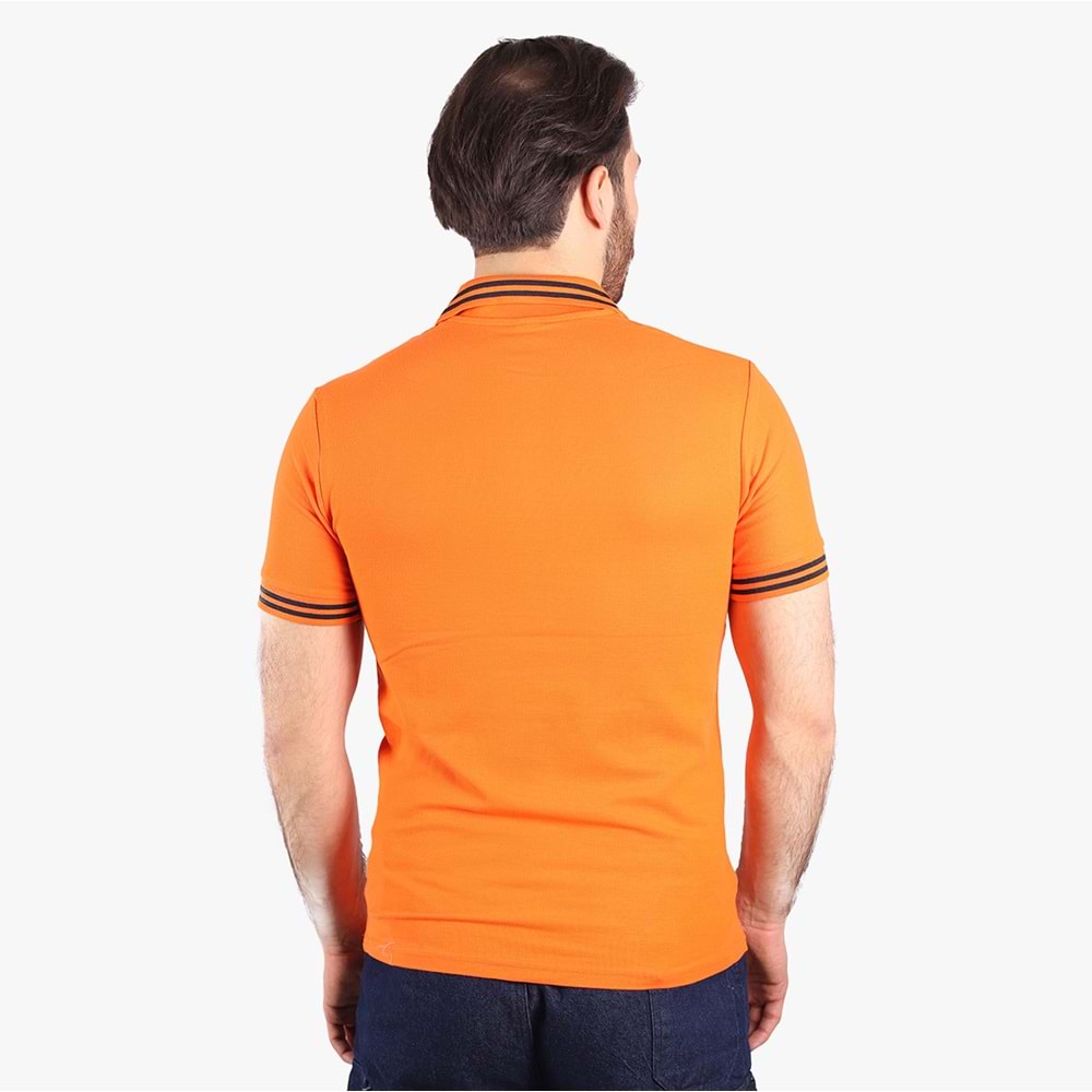 Lakos T-Shirt Penyeye Penye Çizgili Polo Yaka