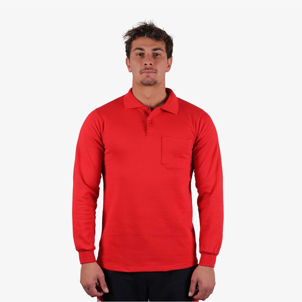 Samteks İki İplik Polo Yaka Sweat