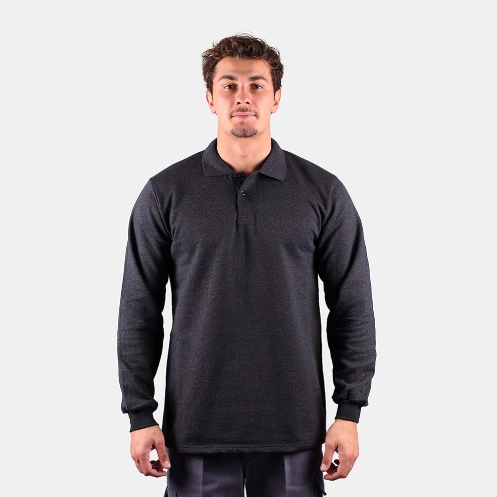 Samteks İki İplik Polo Yaka Sweat