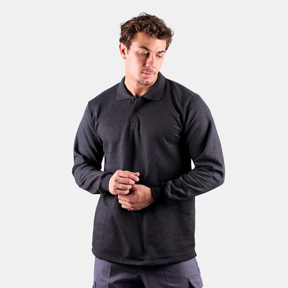 Samteks İki İplik Polo Yaka Sweat