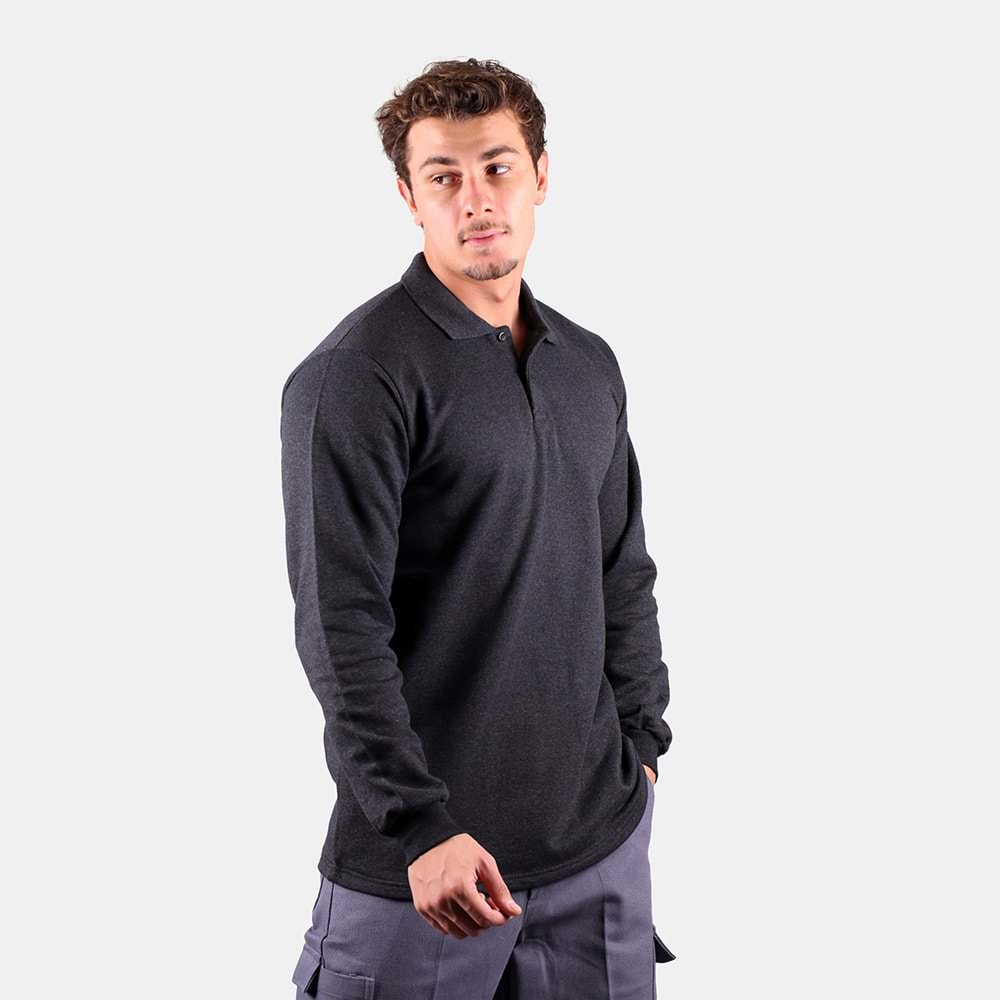 Samteks İki İplik Polo Yaka Sweat