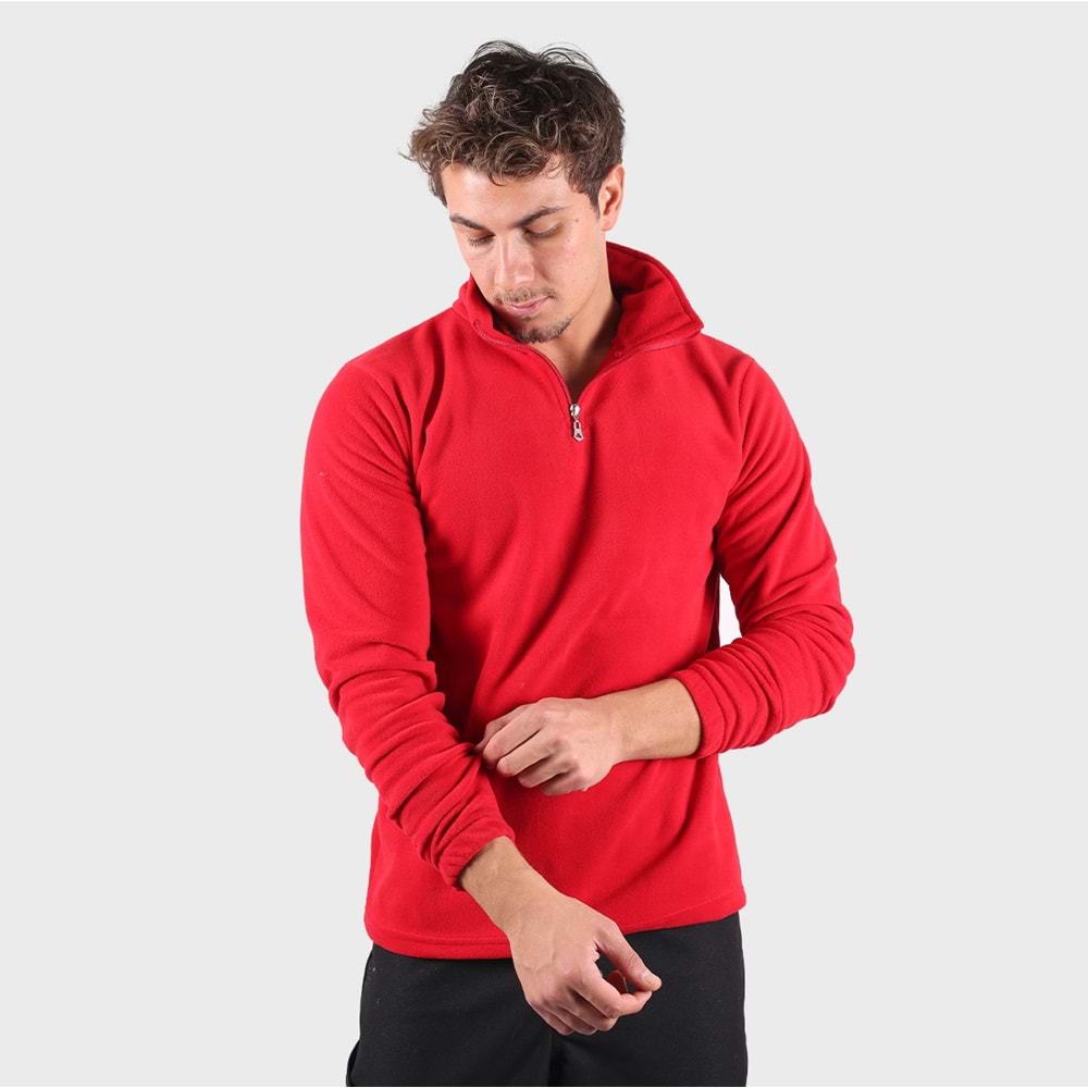 Samteks Yarım Fermuarlı Polar Sweatshirt