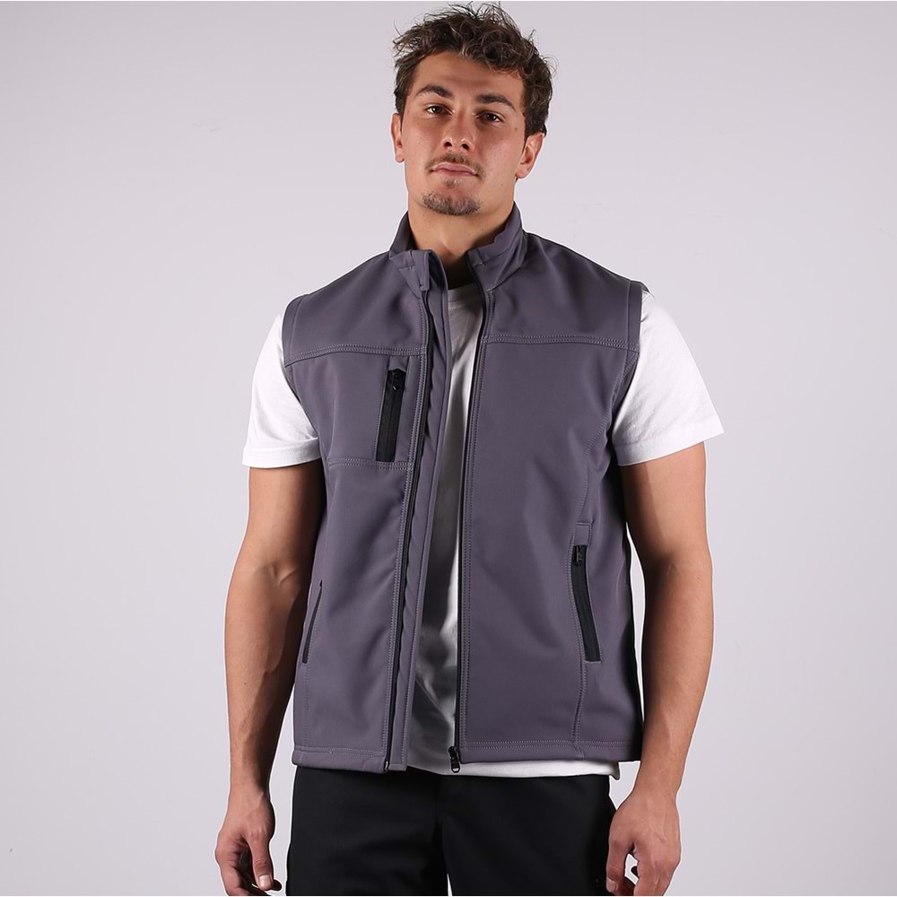 Yelek Softshell Üç Cepli