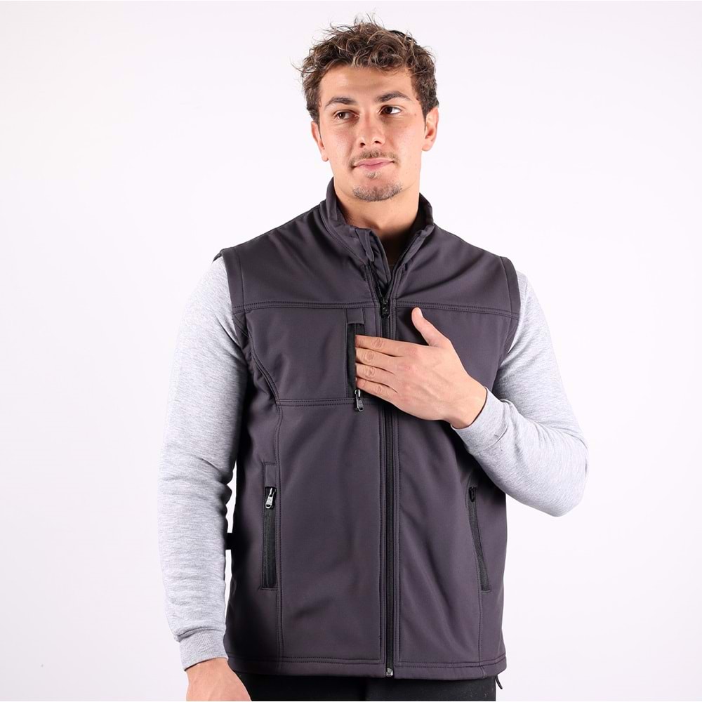Yelek Softshell Üç Cepli