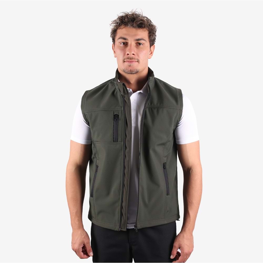 Yelek Softshell Üç Cepli