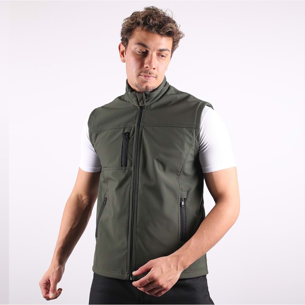 Yelek Softshell Üç Cepli