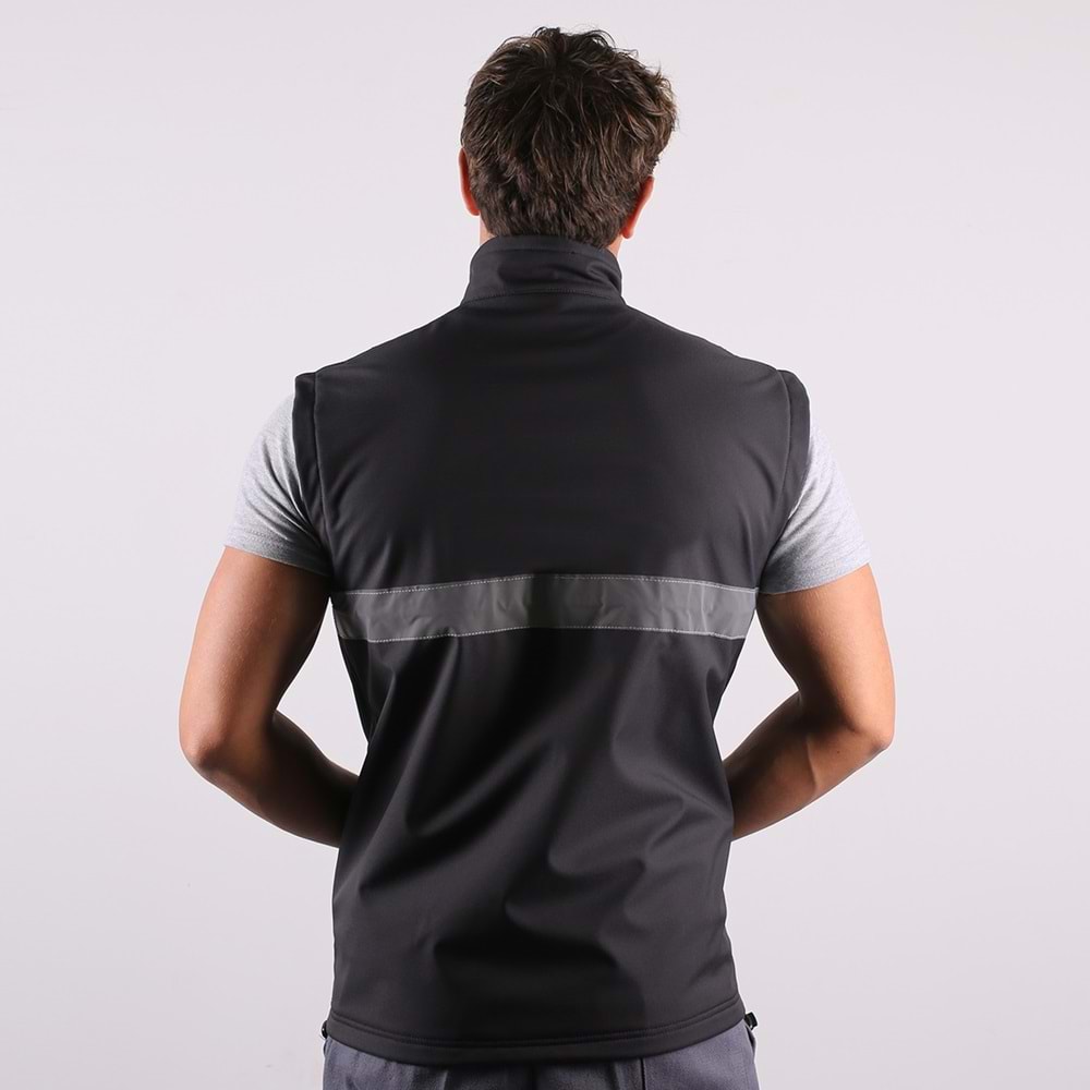 Yelek Softshell Reflektör Şeritli