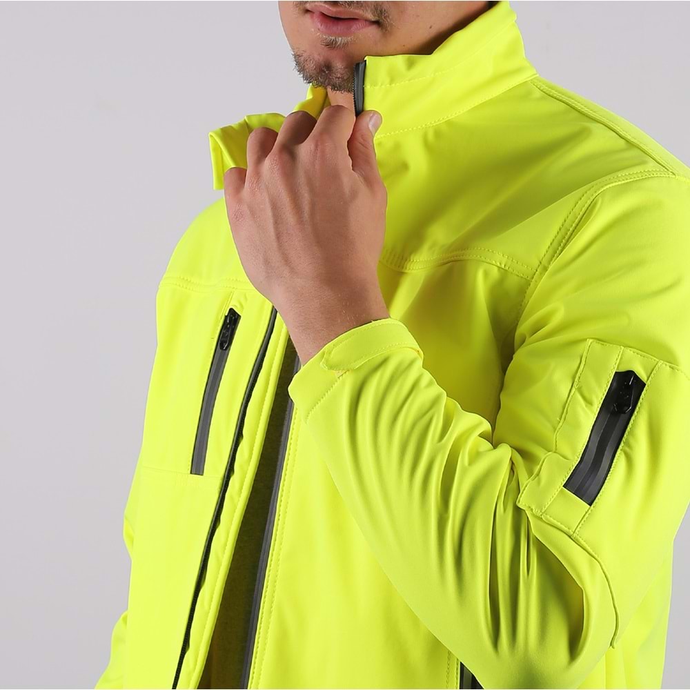 Softshell Mont Reflektör Fermuarlı