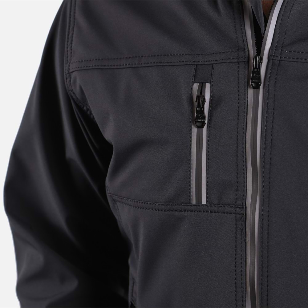 Softshell Mont Reflektör Fermuarlı