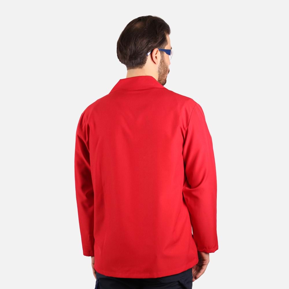 Önlük Alpaka Renkli Kısa Boy - Kırmızı - Xxl-5