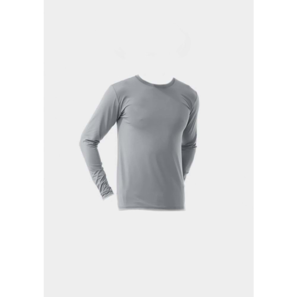 Samteks Sıfır Yaka Uzun Kol T-Shirt