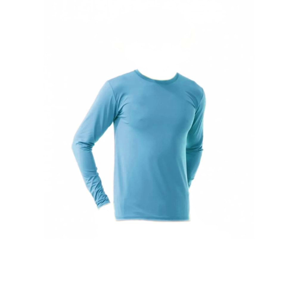 Samteks Sıfır Yaka Uzun Kol T-Shirt