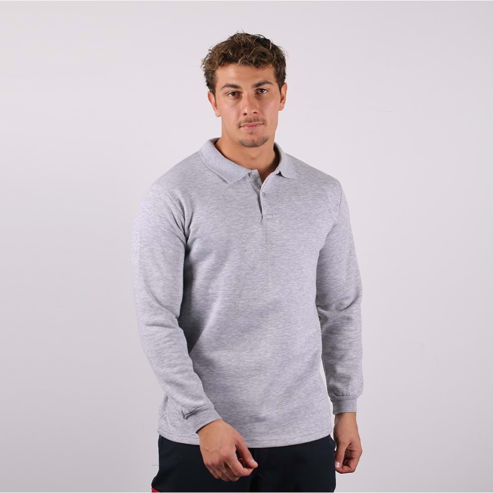 Samteks Üç İplik Polo Yaka Sweat