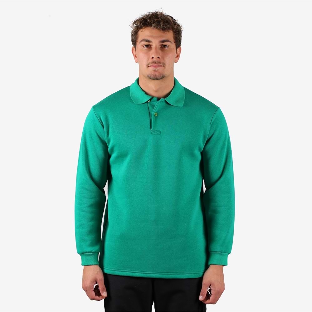 Samteks Üç İplik Polo Yaka Sweat