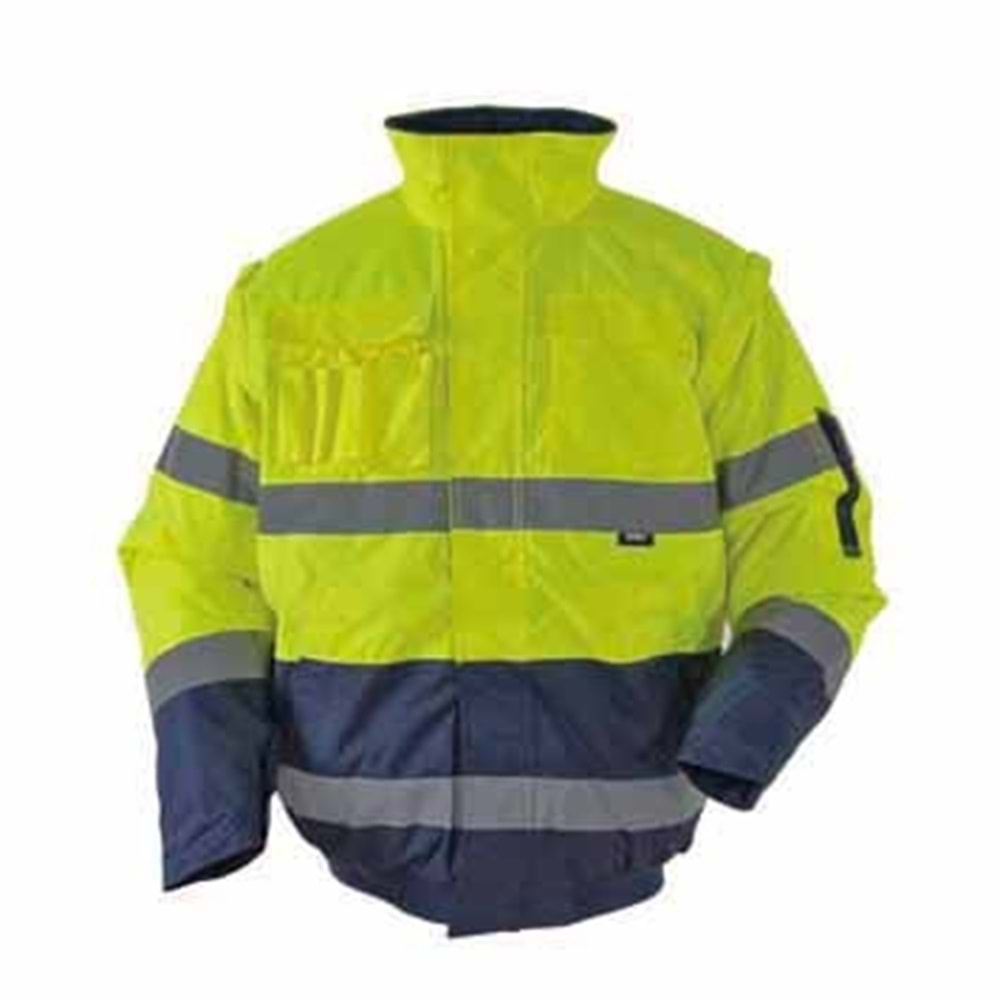 Parka Pilot İki Renk Vizwell - Sarı - Xl-4