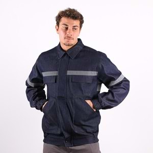 Mont Kot Astarsız Reflektörlü MAVİ - 4XL