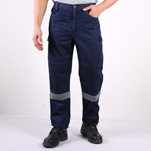 Samteks Reflektörlü Denim Kot Pantolon