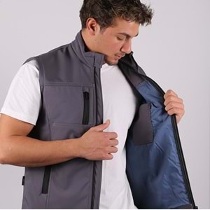 Yelek Softshell Üç Cepli