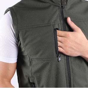 Yelek Softshell Üç Cepli