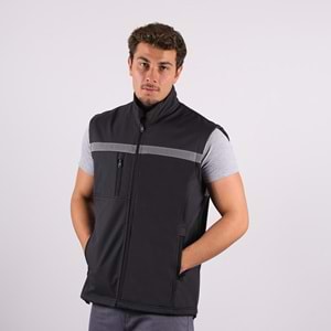 Yelek Softshell Reflektör Şeritli