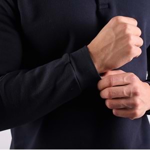 Samteks Üç İplik Polo Yaka Sweat