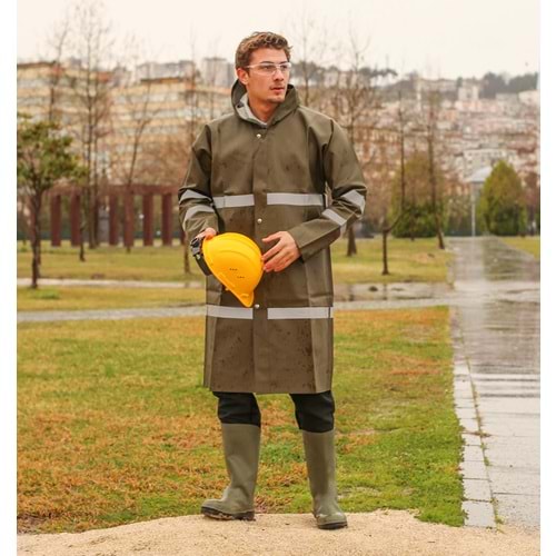 Yağmurluk Reflektörlü Dizaltı 45 Mic. - Haki