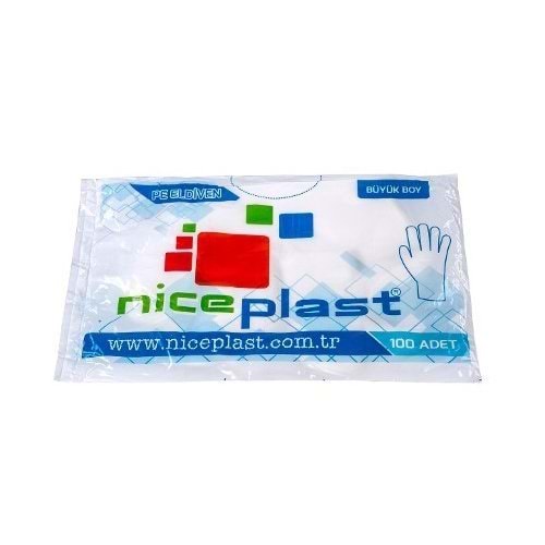 Eldiven PE Büyük Boy (100 Adet) Niceplast Tek Kullanımlık