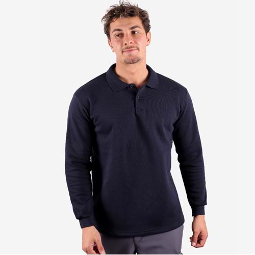 Samteks İki İplik Polo Yaka Sweat