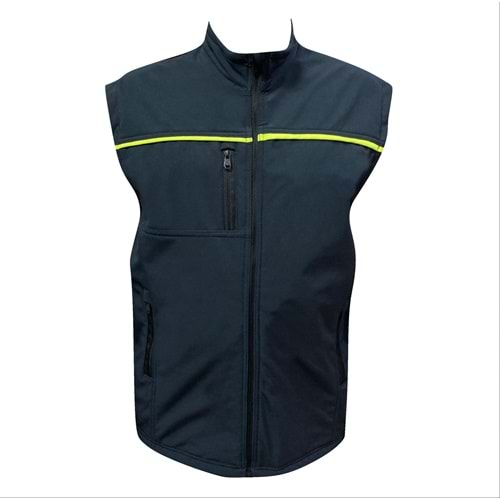 Yelek Softshell Neon Sarı Biyeli
