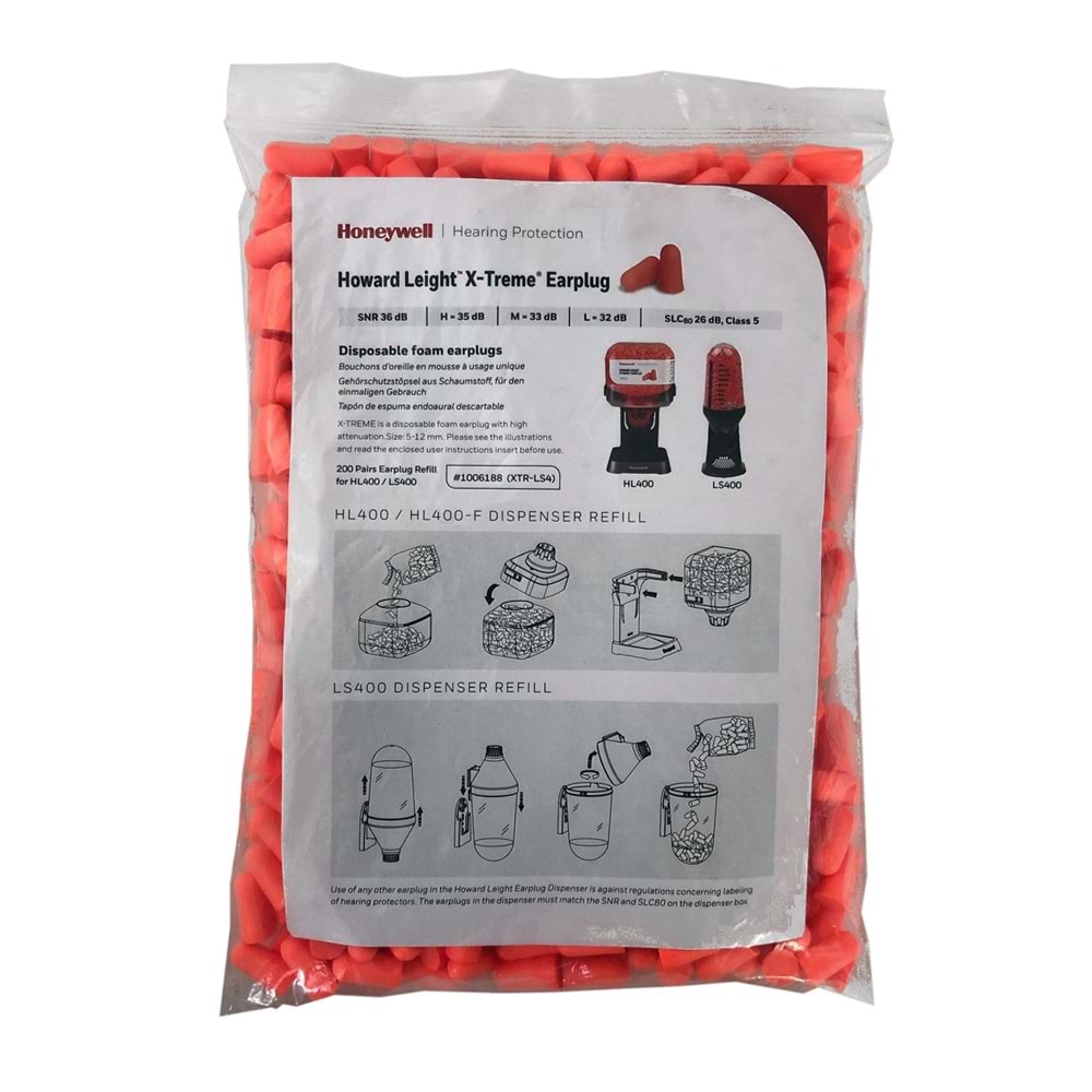 Honeywell Howard Leight Dökme Kulak Tıkacı (200 Çift)