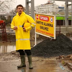 Yağmurluk Dizaltı Reflektörlü 40 Mic. SARI