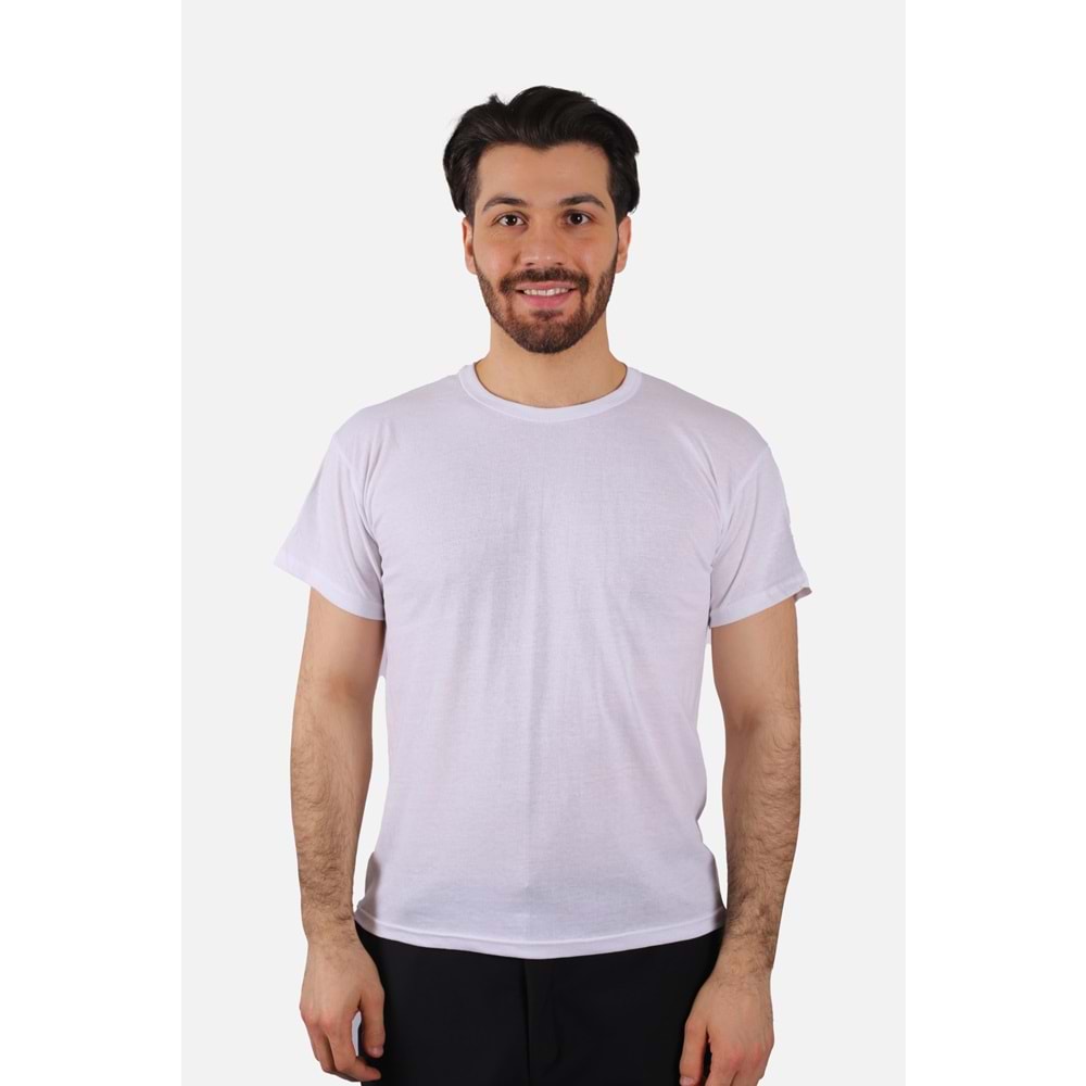 T-Shirt Penye Sıfır Yaka Kısa Kol - SG