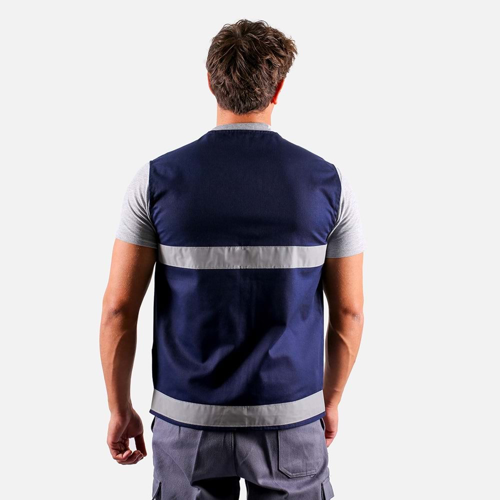 Yelek 16x12 V Yaka Astarsız Reflektörlü