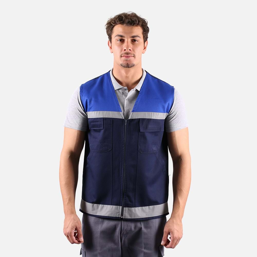 Yelek 16x12 V Yaka Astarsız Reflektörlü