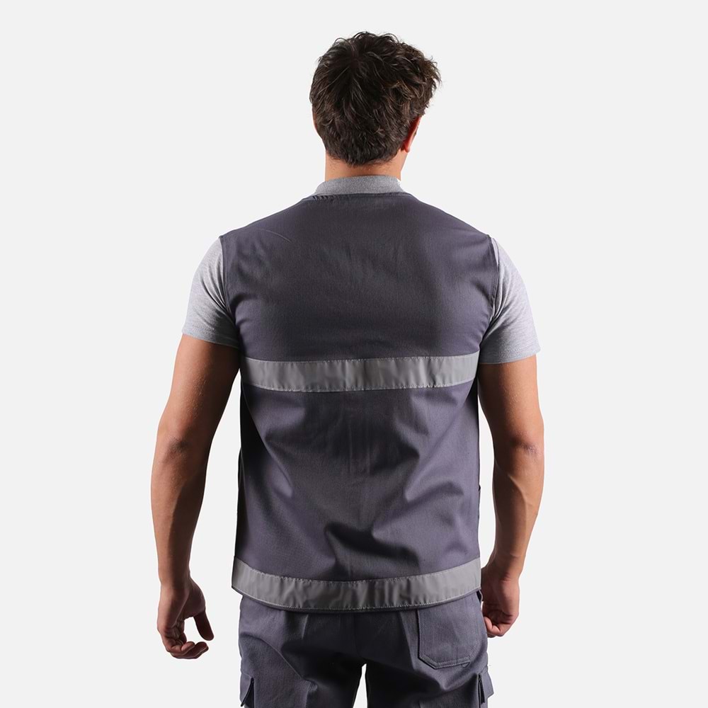 Yelek 16x12 V Yaka Astarsız Reflektörlü