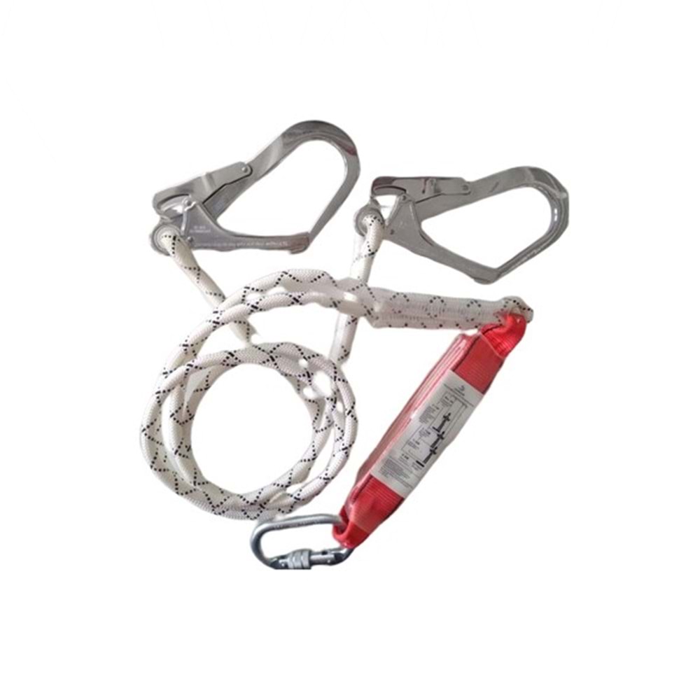 Lanyard Absorberli Çift Bacak 1,2 Mt