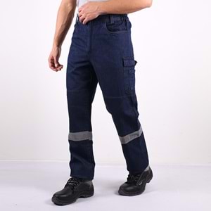 Samteks Reflektörlü Denim Kot Pantolon