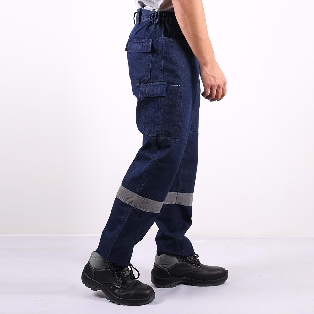 Samteks Reflektörlü Denim Kot Pantolon
