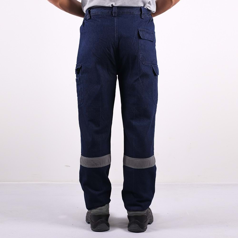 Samteks Reflektörlü Denim Kot Pantolon