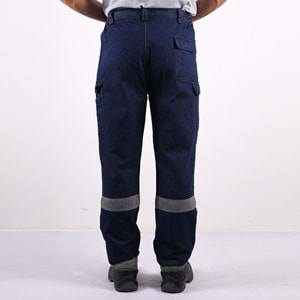 Samteks Reflektörlü Denim Kot Pantolon