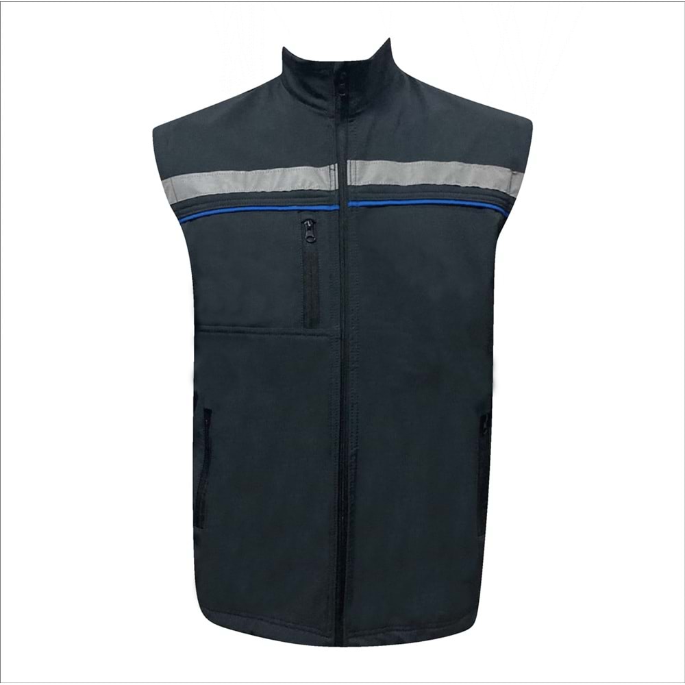 Yelek Softshell Sax Mavi Biyeli