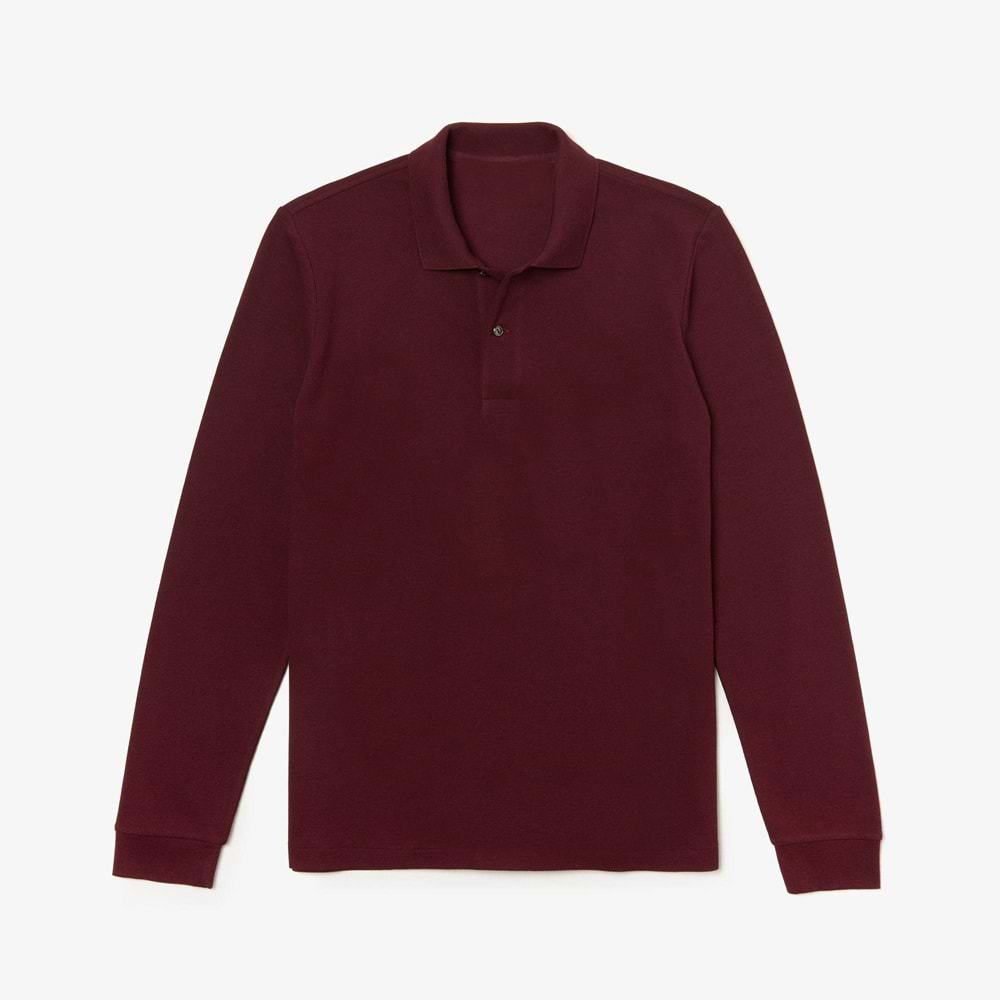Open-End Pike Örme Polo Yaka Uzun Kol T-Shirt